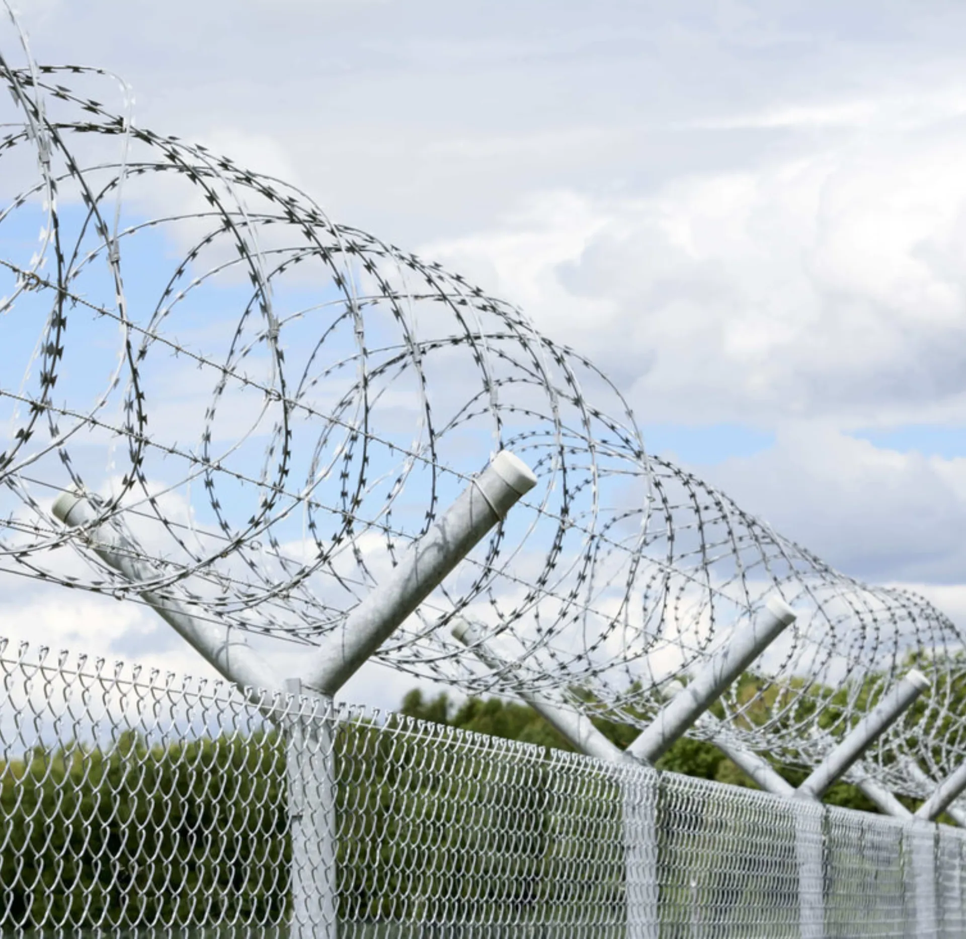 barbed wire fencing